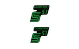 Sticker S51 Comfort black-green 2 pcs. Simson