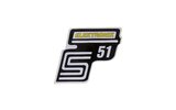 Sticker S51 Elektronik yellow Simson