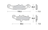Brake Pads front Moto Master 093911 Sinter Pro Racing KX / RM 85