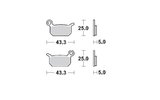 Brake Pads front Moto Master 094711 Sinter Pro Racing SX 50