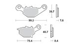 Brake Pads rear Moto Master 094811 Sinter Pro Racing RM 85