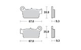Brake Pads rear Moto Master Nitro Sport KXF / RM-Z