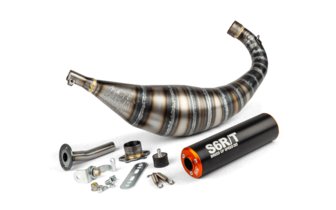 Pakoputkisto Stage6 R/T 90 - 100cc CNC Oranssi/Musta Derbi