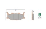 Brake Pads Malossi MHR Synt Yamaha TMax 500 2004 - 2007