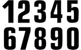 Number Sticker x3 Blackbird #0 16X7.5cm black