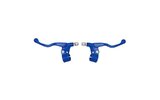 Brake Lever short w/ mount aluminium blue (x2)