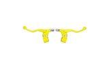 Brake Lever Set short w/ mount yellow (x2)