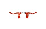 Brake Lever Set short w/ mount red (x2)