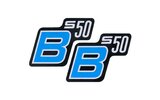 Sticker (x2) S50 B black / blue Simson