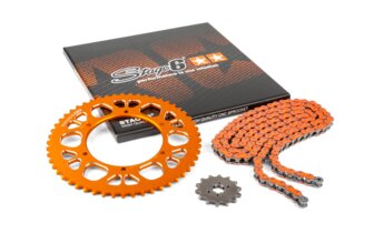 Ketjusarja 13x53 - 420 Stage6 alumiini CNC oranssi Aprilia SX 50