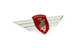 Sticker Zündapp Wing 98x47mm red / white