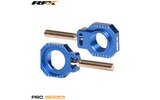 Chain Tensioners / Axle Blocks RFX Pro blue