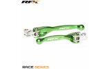 Lever Set RFX Race folding forged green Kawasaki KXF 450