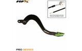 Brake Pedal RFX Pro standard black / green Kawasaki KX 250