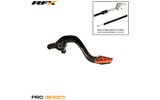 Brake Pedal RFX Pro hard anodized black / orange KTM 65
