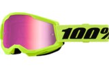 MX Goggles 100% Strata 2 neon yellow pink mirror