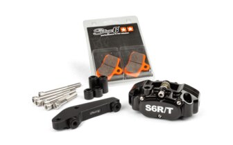 4-mäntäinen jarrusatula adapterilla Brembo Stage6 R/T musta