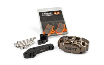 4-mäntäinen jarrusatula adapterilla, Brembo Stage6 R/T, kovaanodisoitu