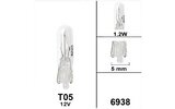Wedge Base Lamp T5 12V 1.2W