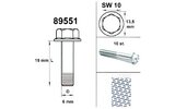 Engine Bolt wrench size 10 M6x15 silver (x10)
