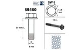 Engine Bolt wrench size 8 M6x35 black (x10)