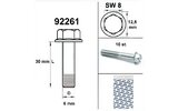 Engine Bolt wrench size 8 M6x 30 silver (x10)