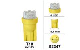 Bulb T10 6V / 12V 6 Led orange