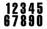 Number Stickers Blackbird #0-9 13x7cm black