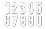 Number Stickers Blackbird #0-9 13x7cm white