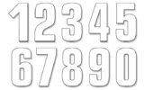 Number Stickers Blackbird #0-9 16x7cm white