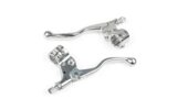Brake Lever Set (x2) with mount short polished aluminium