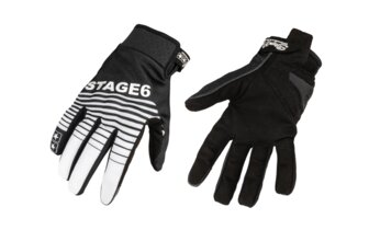 Moottoripyörän käsineet Stage6 Street Pure White / Black