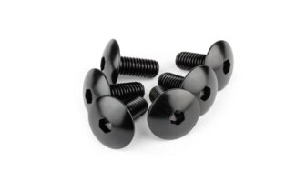 Katteen ruuvit STR8 alumiini M6x15 musta (x6)