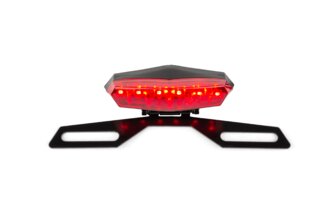 LED-takavalo STR8 kuusikulmainen punainen rekisterikilven pidikkeellä