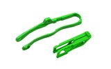 Chain Guide / Swingarm Slider Set Kawasaki KXF 250 / 450 2021-2023 green