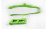Chain Guide / Swingarm Slider Set Kawasaki KXF 250 / 450 2017-2020 green