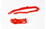 Chain Guide / Swingarm Slider Set Honda CR 125 / 250 2000-2004 red