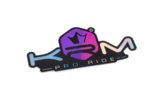 Sticker KRM Pro Ride hologram purple
