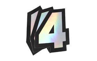 Levyn numero 4 Doppler-hologrammit 10x7,5cm (x3)