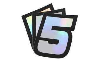 Levyn numero 5 Doppler-hologrammit 10x7,5cm (x3)
