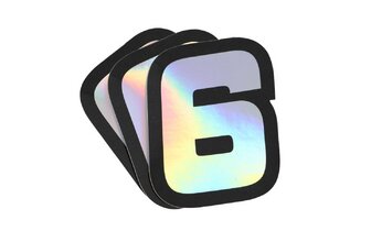 Levyn numero 6 Doppler-hologrammit 10x7,5cm (x3)