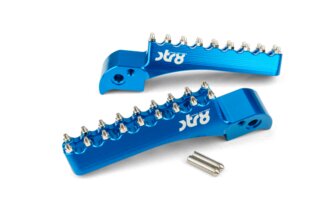 Matkustajan jalkatapit STR8 MX Evo Beta RR 50 -2021 CNC Siniset