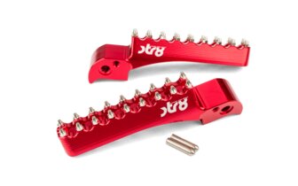 Matkustajan jalkatapit STR8 MX Evo Beta RR 50 -2021 CNC Punaiset