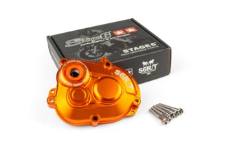 Vaihdelaatikon suojus Stage6 R/T MK2 Piaggio titaanipulteilla oranssi