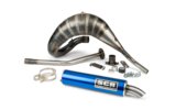 Exhaust SCR Corse Racing Line Cross 70-80 Derbi blue