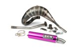 Exhaust SCR Corse Racing Line Cross 70-80 Derbi purple