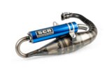 Exhaust SCR Corse Handmade 70 Minarelli vertical blue