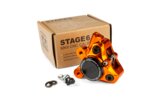 Front Brake Caliper CNC alu Stage6 Minarelli / Piaggio / Peugeot orange