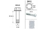 Screw Set CVT cover Piaggio 2T / 4T Silver