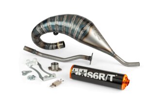 Pakoputkisto Stage6 R/T 70-80 korkealle kiinnitetty Derbi musta/oranssi